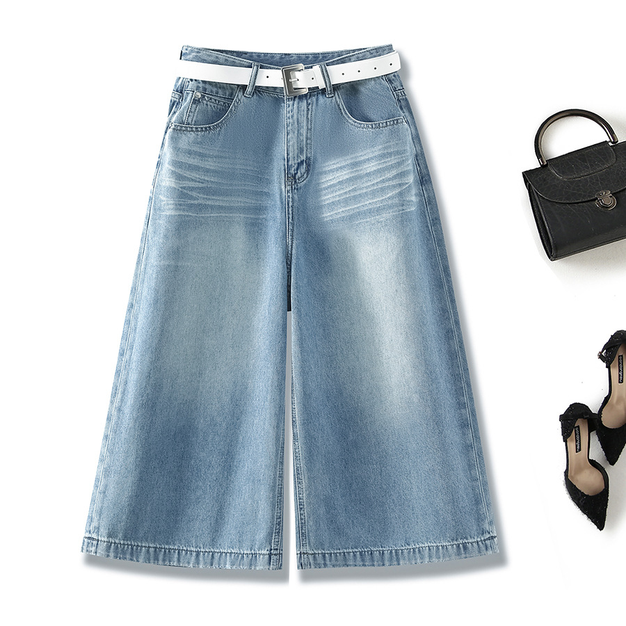 Petite Summer Cropped Wide Leg Jeans - Image 7
