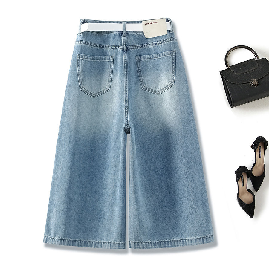 Petite Summer Cropped Wide Leg Jeans - Image 8
