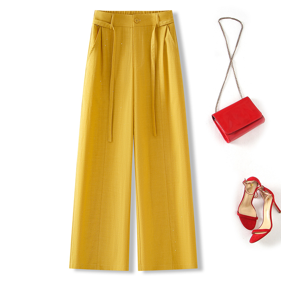 Shimmer Wide Leg Casual Pants - Image 5