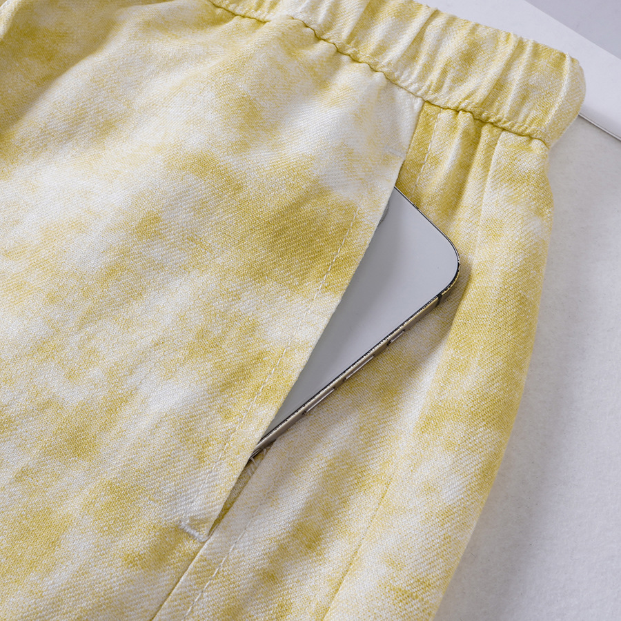 2026 Summer Ink Tencel Linen Elastic Waist Wide Leg Pants Slimming Casual Pants - Image 9