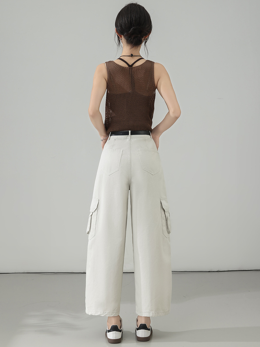 Summer 2026 New Machete Cargo Jeans Ninth Pants Wide Leg Pants - Image 19
