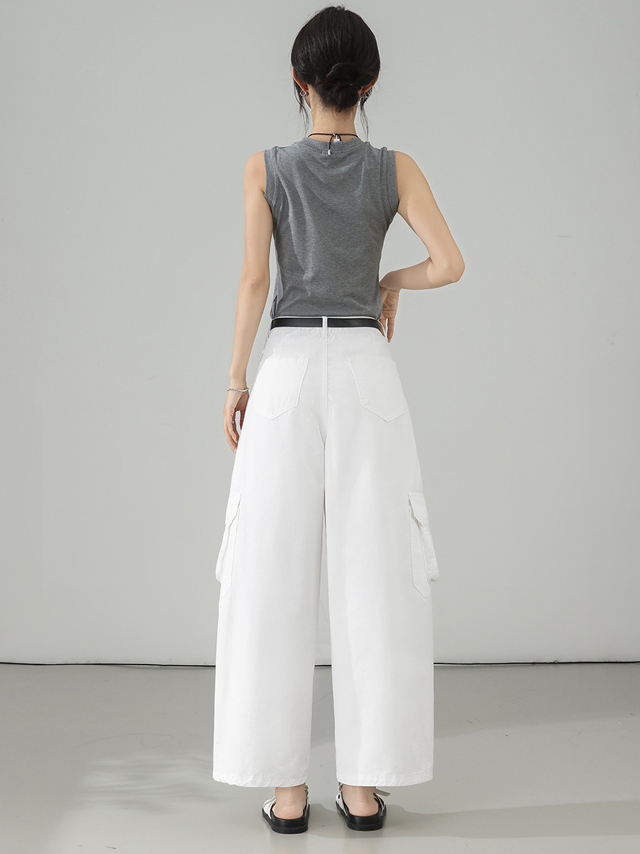 Summer 2026 New Machete Cargo Jeans Ninth Pants Wide Leg Pants - Image 14