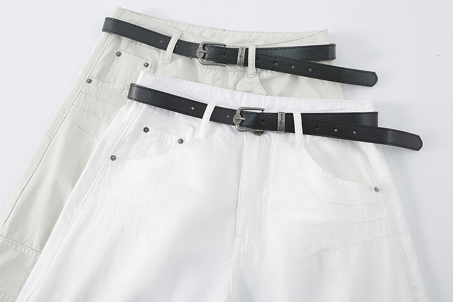Summer 2026 New Machete Cargo Jeans Ninth Pants Wide Leg Pants - Image 7