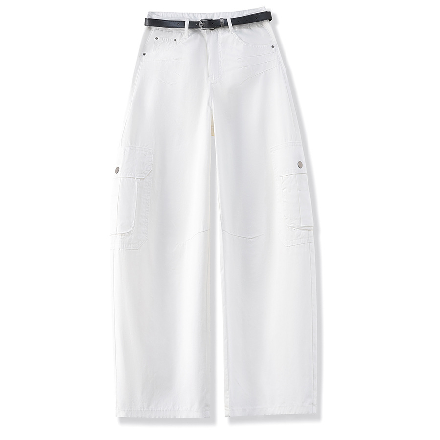Summer 2026 New Machete Cargo Jeans Ninth Pants Wide Leg Pants - Image 5