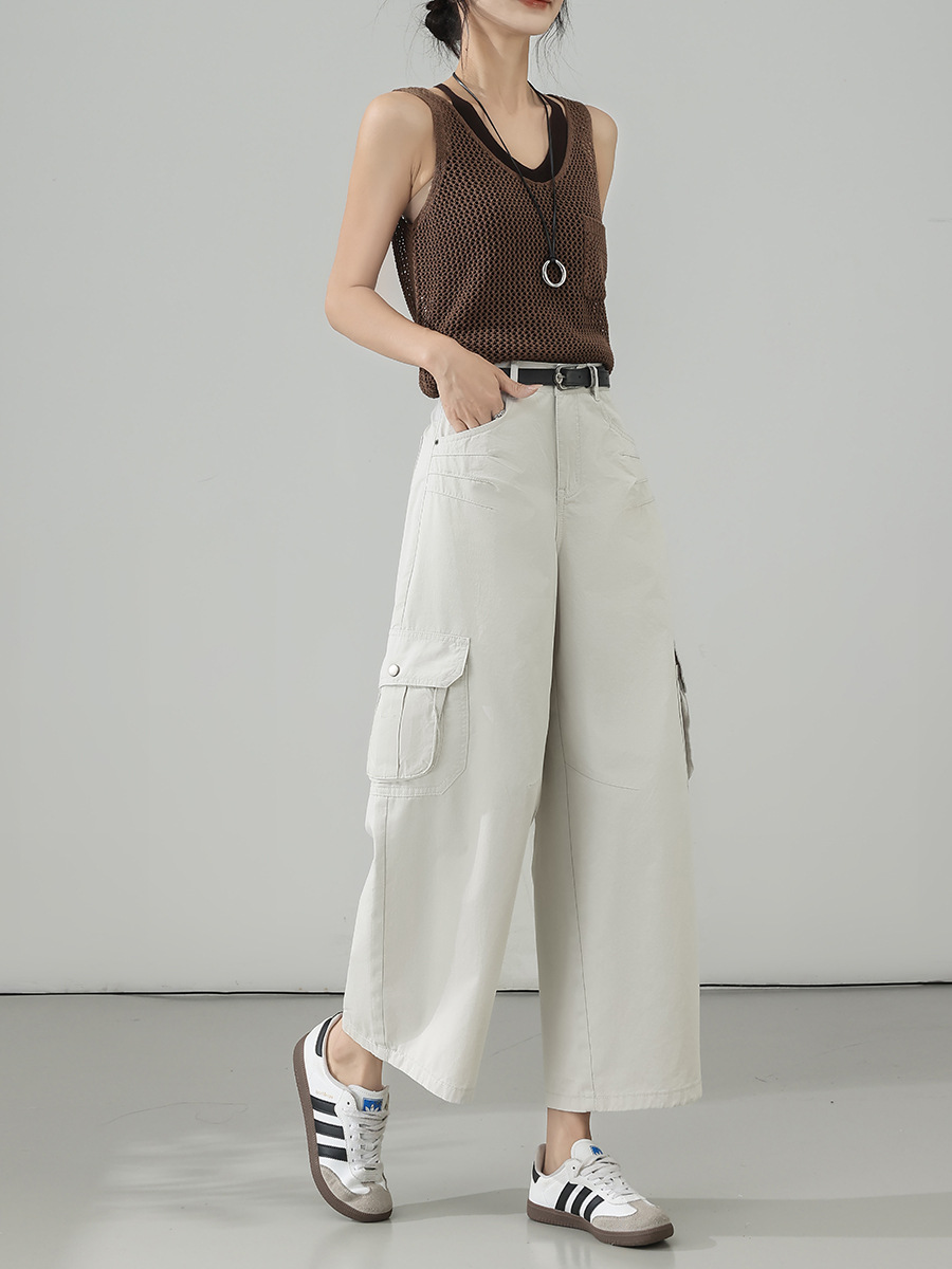 Summer 2026 New Machete Cargo Jeans Ninth Pants Wide Leg Pants - Image 18