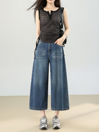 2026 8 Point Pants Small Wide Leg Jeans
