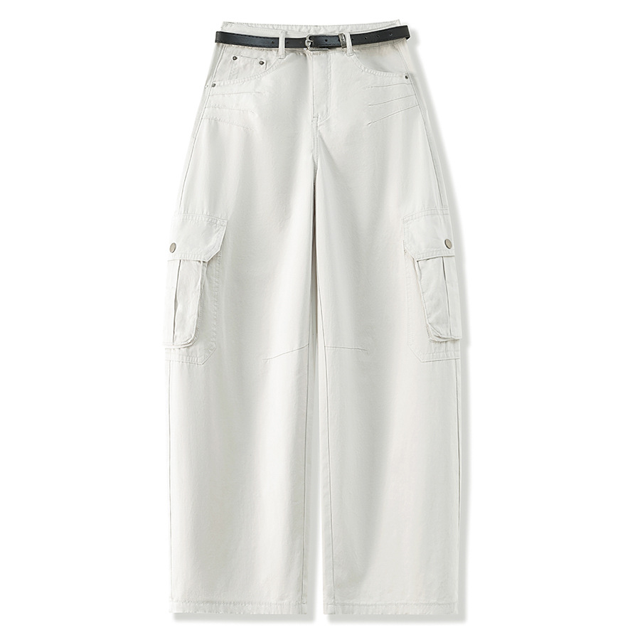Summer 2026 New Machete Cargo Jeans Ninth Pants Wide Leg Pants - Image 3