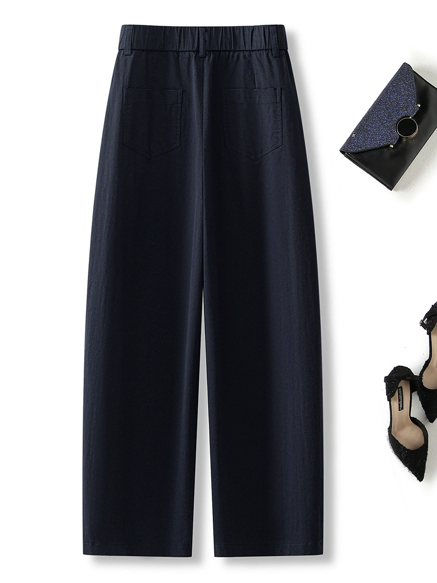 Wide-Leg Cropped Casual Pants - Image 5