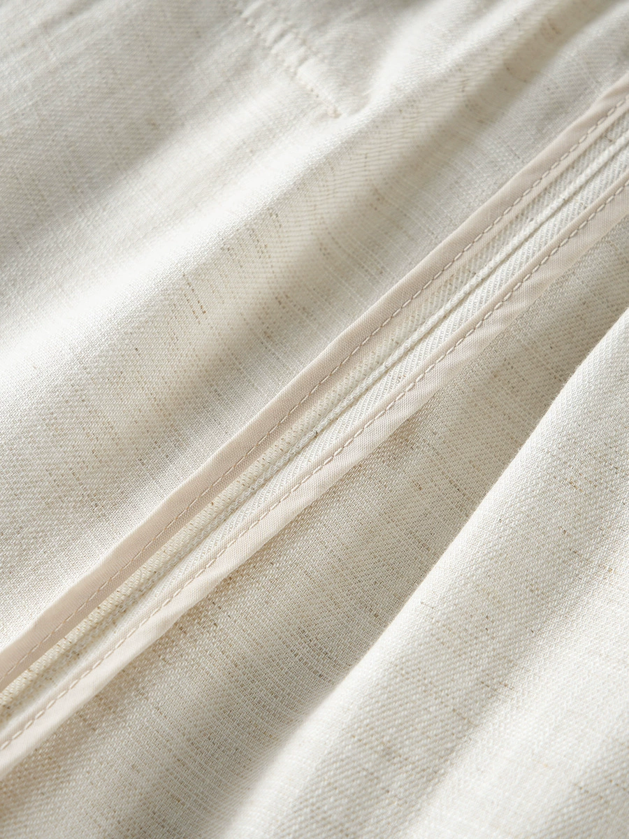 Linen-Tencel Straight Pants - Image 4