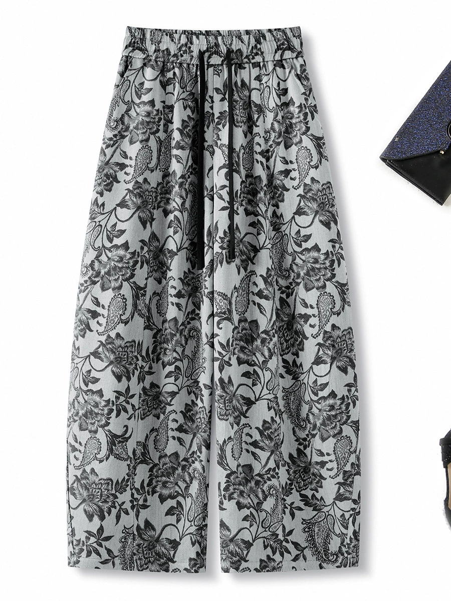 Jacquard Wide-Leg Pants - Image 2