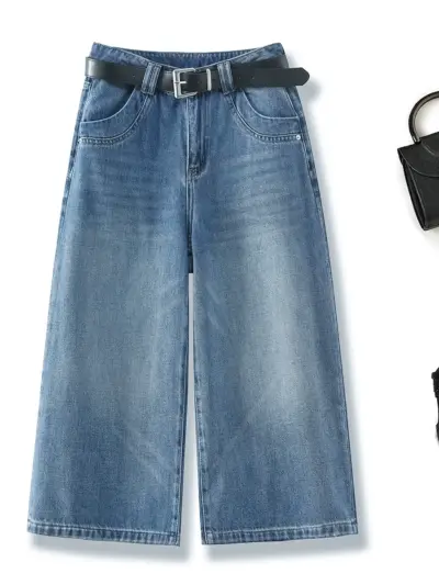Cropped Straight-Leg Jeans