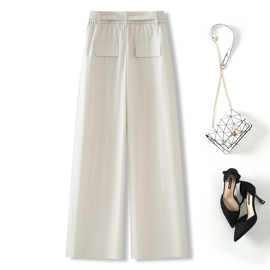 Shimmer Wide Leg Casual Pants - Image 8
