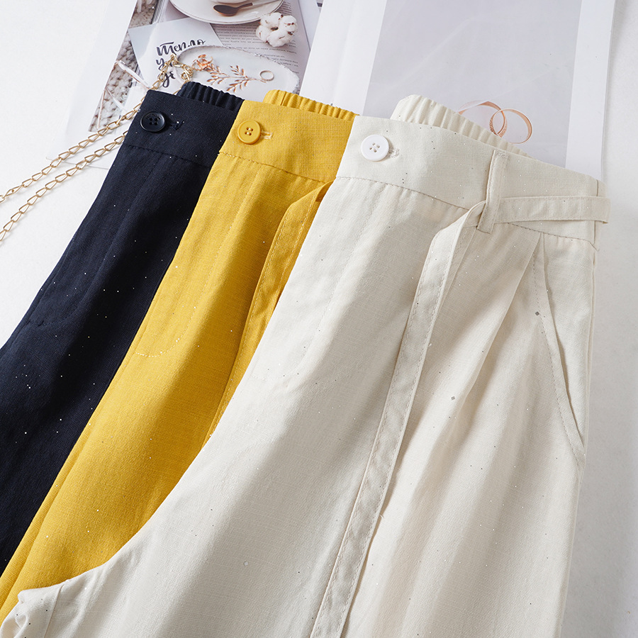 Shimmer Wide Leg Casual Pants - Image 9