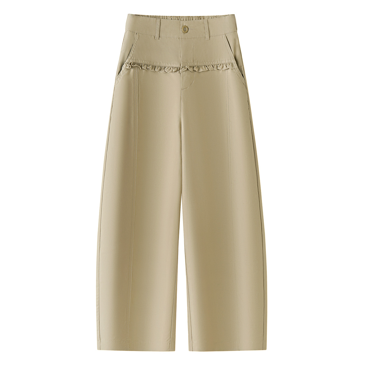 Wide leg casual trousers with tencel worsted cotton (1 Pc Welcome / Low MOQ) - Image 4