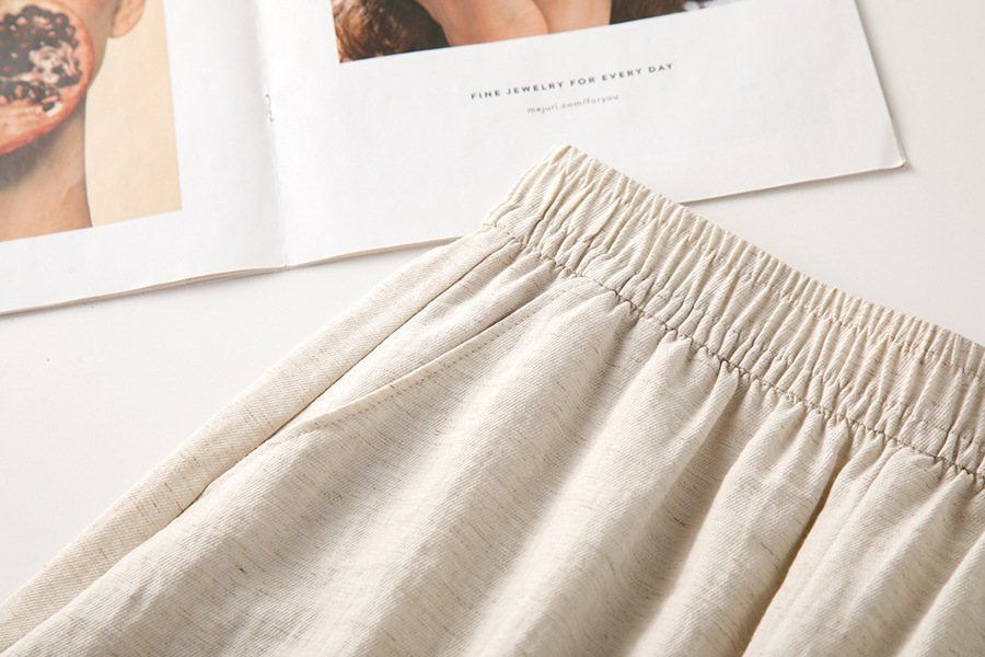 Ice silk linen elastic waist straight casual pants new (Ready to Ship) - Image 8