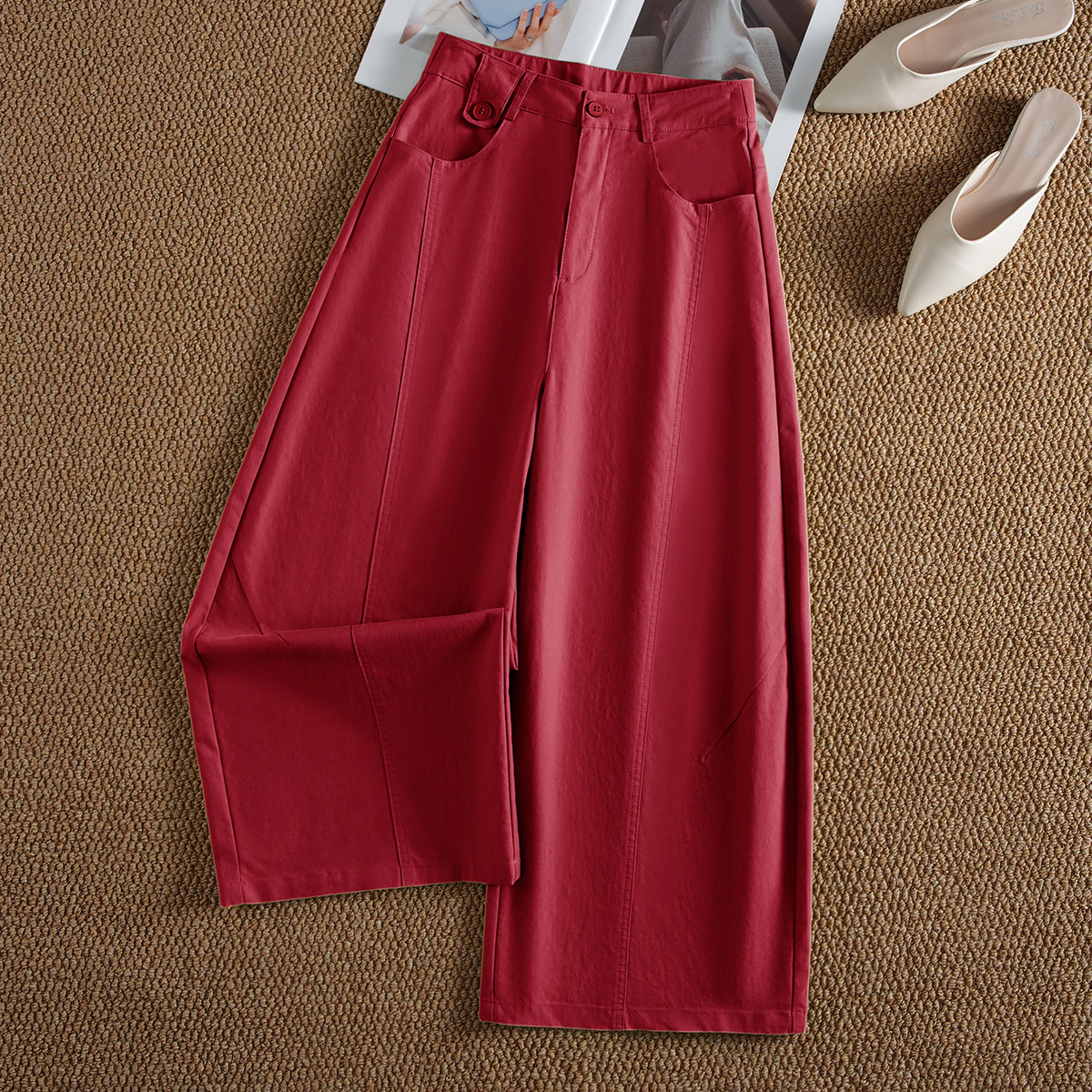 Tencel Cotton Petite Ninth Wide Leg Casual Pants (Ready to Ship) - Image 12