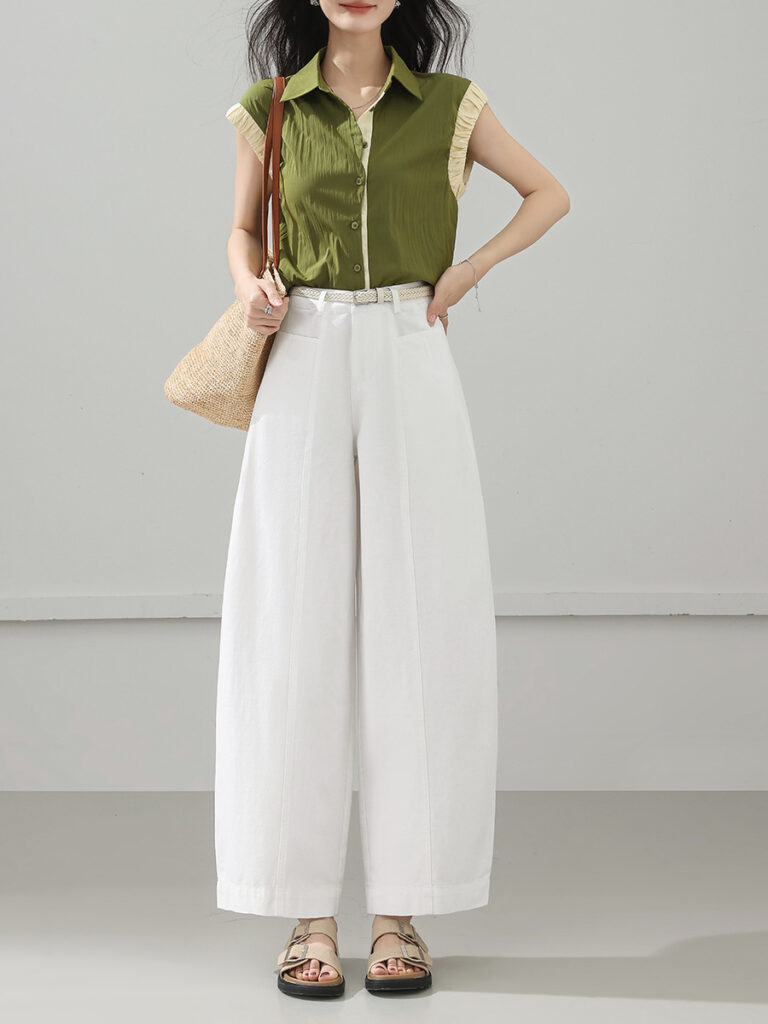 Wide Leg Ankle-Length Pants - Summer 2026
