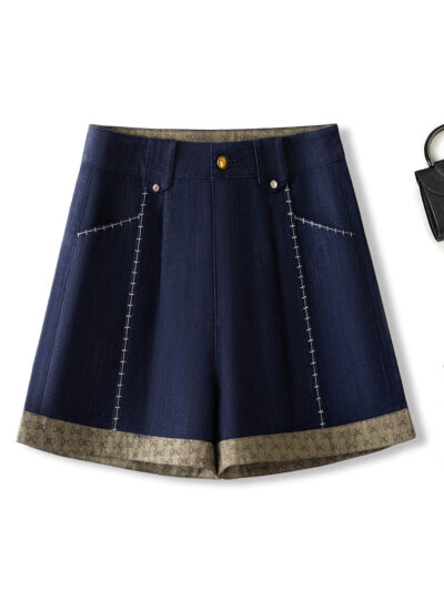 Summer 2026 new short jeans shorts curly wide leg pants
