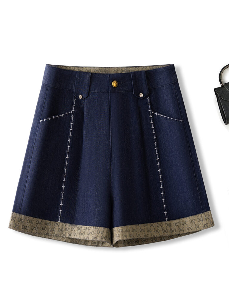 Summer 2026 new short jeans shorts curly wide leg pants