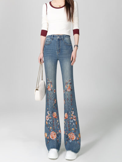2026 Spring and Summer New Heavy Industry Embroidered Jeans (1 Pc Welcome / Low MOQ)