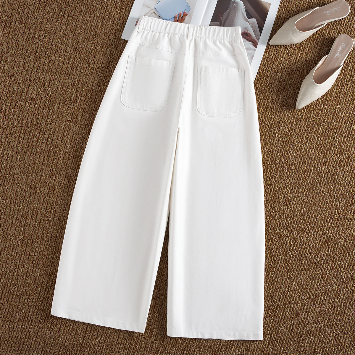 Tencel Cotton Petite Ninth Wide Leg Casual Pants (Ready to Ship) - Image 15