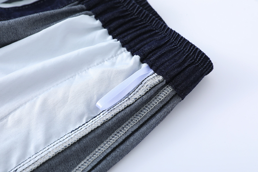 Close-Up Of Elegant Splicing Elastic Pants Dropshipping Supplier