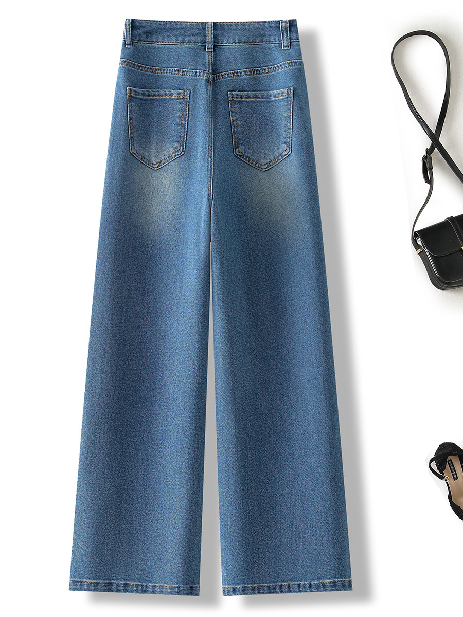 Designer embroidered jeans, high waist, slim straight (Factory Direct Price) - Image 6