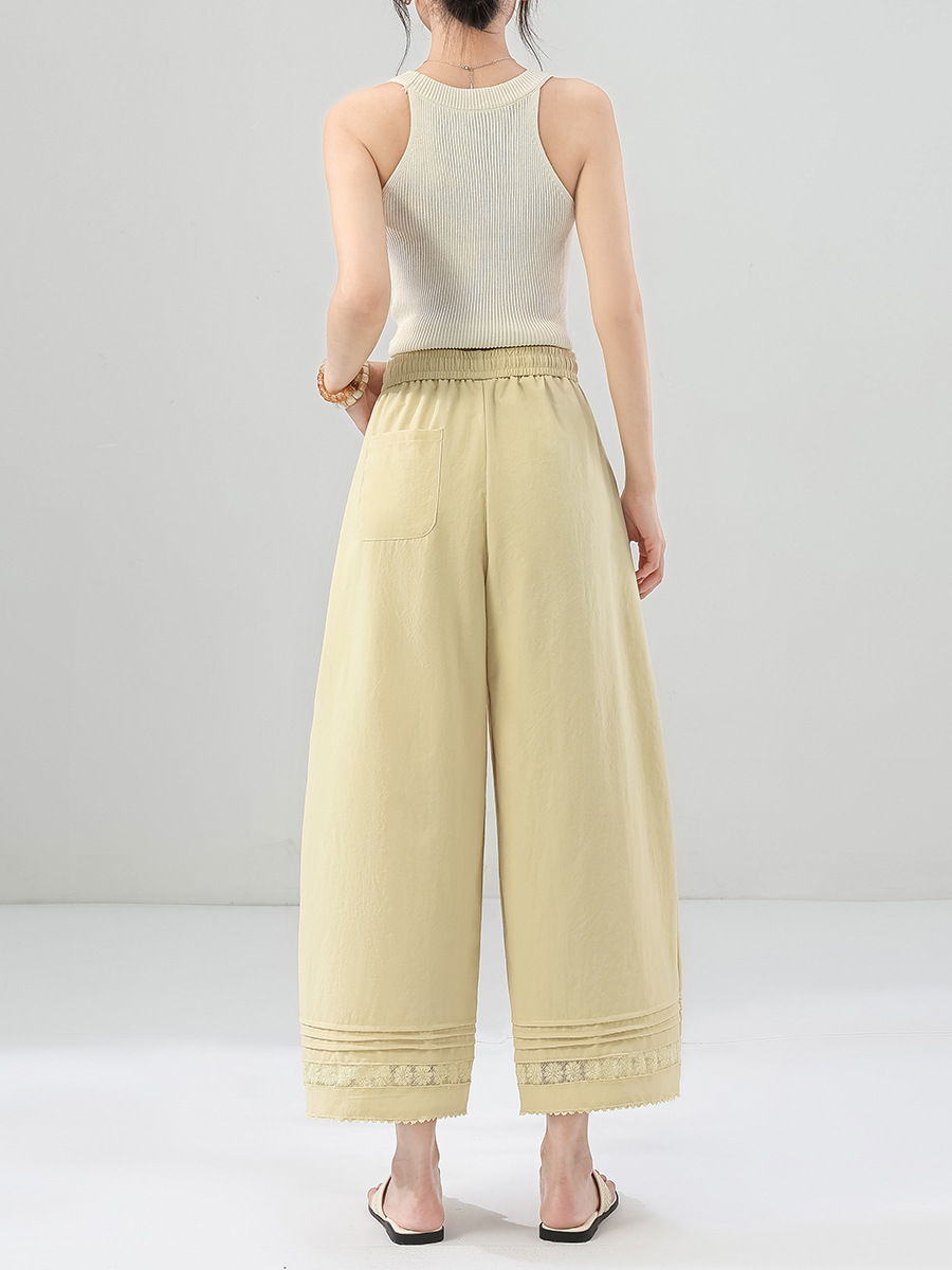 Petite lace white wide-leg casual pants (Ready to Ship) - Image 5
