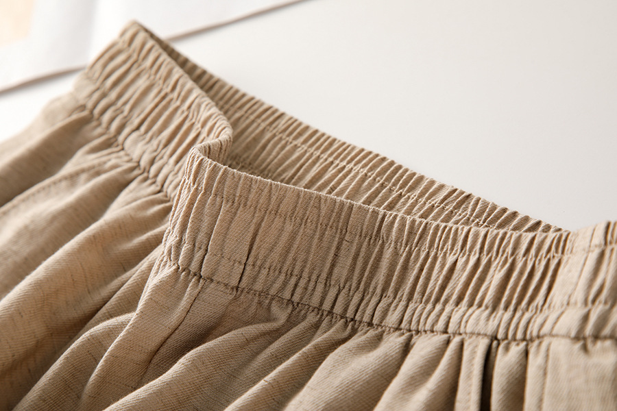 Ice silk linen elastic waist straight casual pants new (Ready to Ship) - Image 4