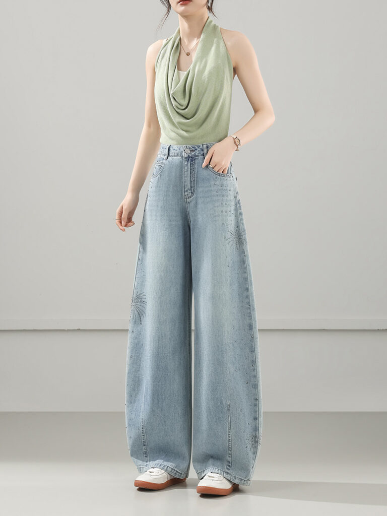 Wide Leg Jeans Straight Leg Ankle-Length - Slim Fit for Petite Summer 2026