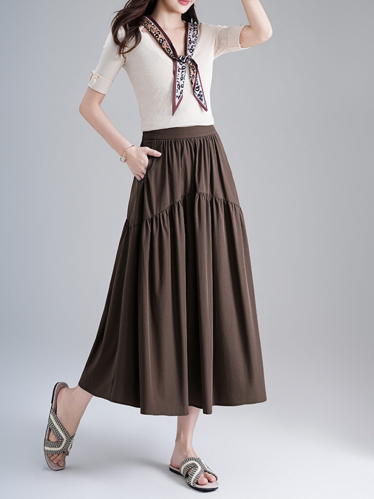 Summer 2026 New A-Line Skirt Elastic Waist Slim (1 Pc Welcome / Low MOQ)