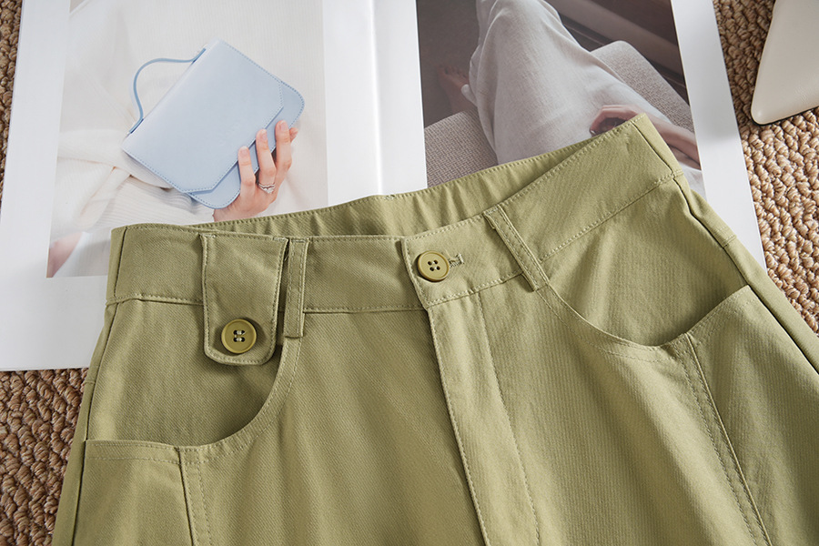 Tencel Cotton Petite Ninth Wide Leg Casual Pants (Ready to Ship) - Image 6