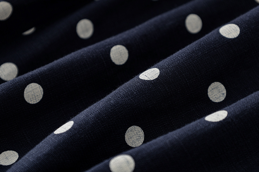 Women's Petite Cotton Linen Blend Elastic Waist Polka Pants (Ready to Ship) - Image 15