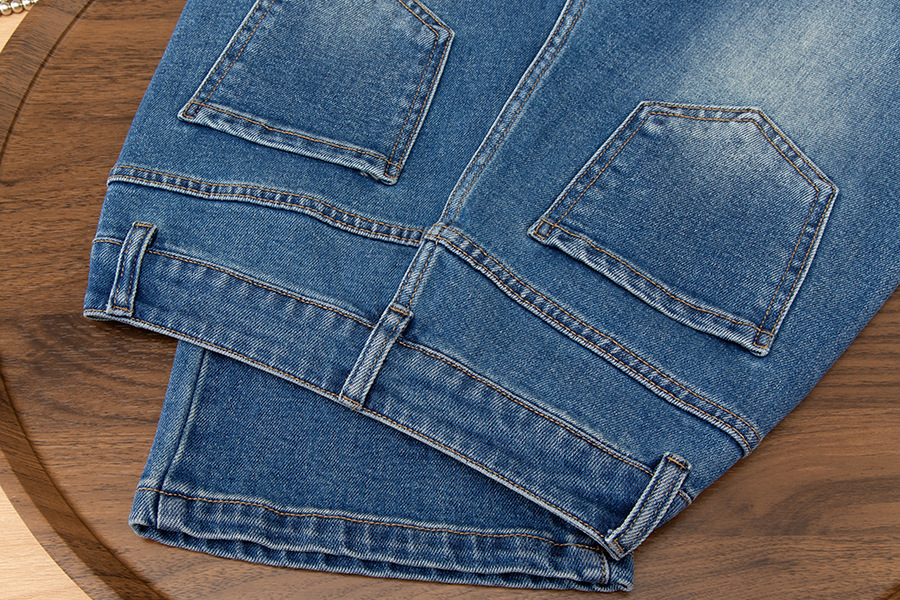 Designer embroidered jeans, high waist, slim straight (Factory Direct Price) - Image 10