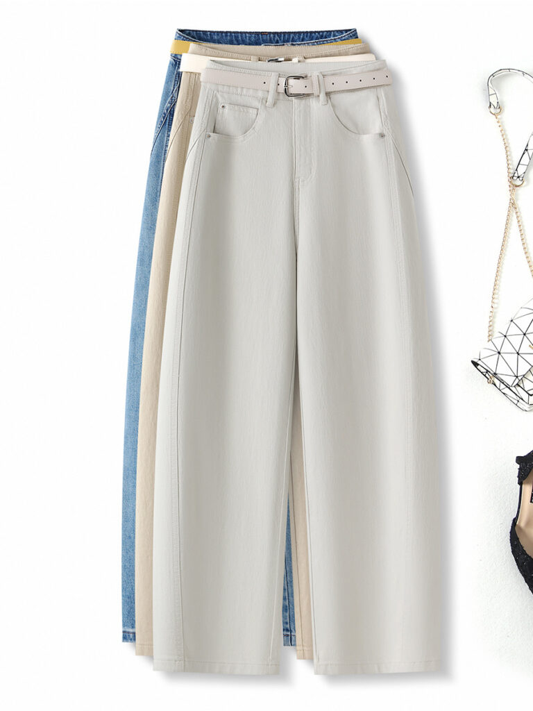 Women’s High-Rise Sculpted Barrel Wide-Leg Jeans (Factory Direct Price)