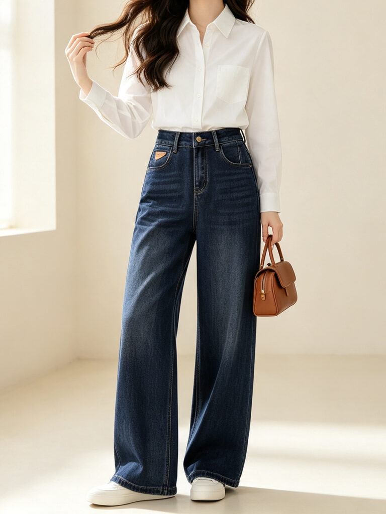Women's Vintage High Rise Barrel Denim Pants