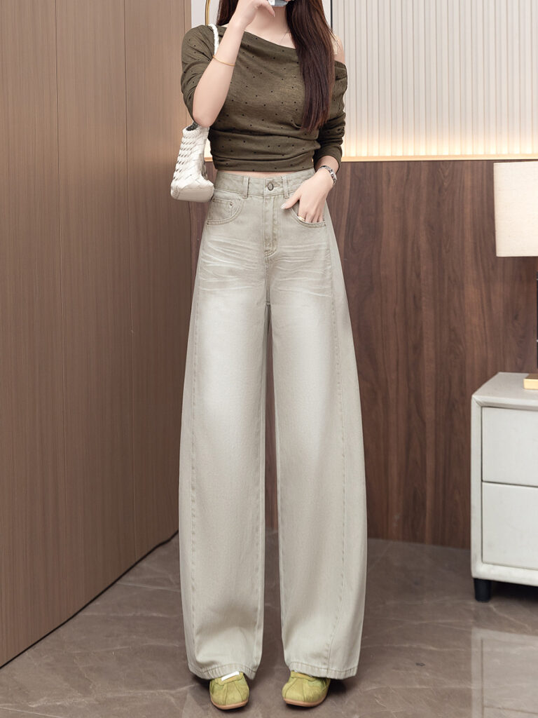 Women’s High-Rise Vintage Washed Barrel-Leg Jeans (1 Pc Welcome / Low MOQ)